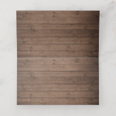 Bloemrijk Burgundy Rustiek Houten Kant Lichten Bru Plaatskaartje (Binnenkant ongevouwen)