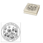 Bloemrijk Dank u Small Business Rubberstempel (Gestempeld)