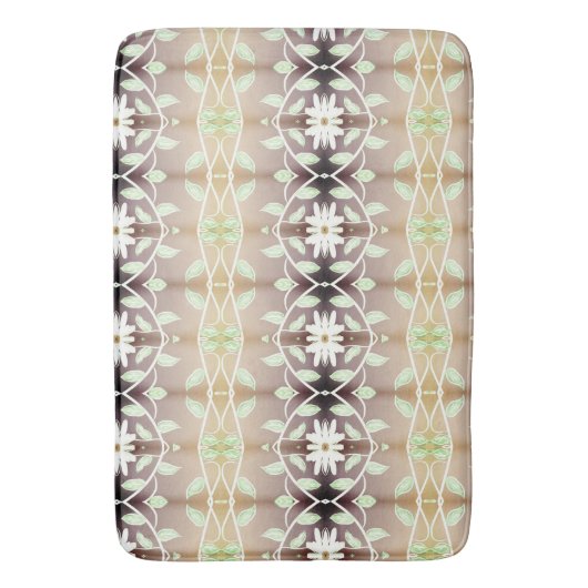 Bloemrijk decoratief ontwerp badmat (Voorkant Verticaal)