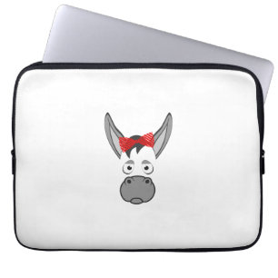 Bloemrijk Ezel Dier Halloween Kostuum Cadeau Laptop Sleeve