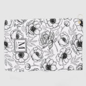 Bloemrijk Initiaal Monogram Golfhanddoek (Horizontaal)
