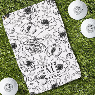 Bloemrijk Initiaal Monogram Golfhanddoek