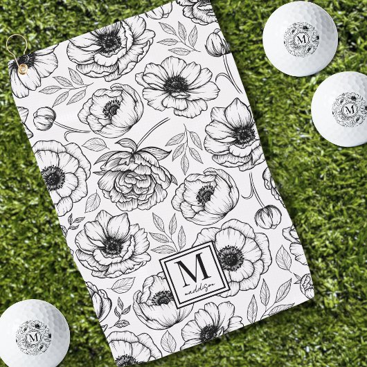 Bloemrijk Initiaal Monogram Golfhanddoek