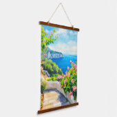 Bloemrijk Italië Hangend Wandkleed (Gebogen)