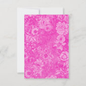 Bloemrijk Magenta Roze Bruiloftsfeest Bedankkaart (Achterkant)
