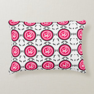 Bloemrijk Mandala Naadloos Patroon Modern Roze Baa Accent Kussen