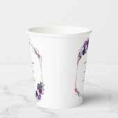 Bloemrijk Paars Botanisch Trouwfeest Papieren Bekers (Rechts)