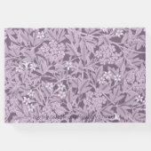 Bloemrijk paars William Morris patroon landelijk Gastenboek (Achterkant)