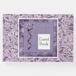 Bloemrijk paars William Morris patroon landelijk Gastenboek