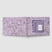 Bloemrijk paars William Morris patroon landelijk Gastenboek (Volledig)