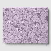 Bloemrijk paars William Morris patroon landelijk Gastenboek (Achterkant)