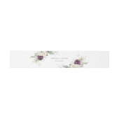 Bloemrijk Paars Wit Groenelementen Goud Elegant Tr Uitnodigingen Wikkel (Vlak)