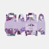 Bloemrijk paarse groene botanische bruidsdouche bedankdoosjes (Uitgevouwen)