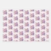 Bloemrijk Paarse Roze Bloemen Lavendel Bloemrijk Inpakpapier Vel (Voorkant 2)