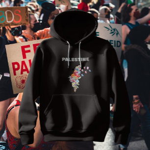 Bloemrijk Palestina Kaartontwerp Pro Palestina Hoodie