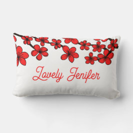 Bloemrijk Rode Lovey Jenifer Kussen