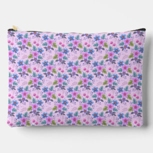 Bloemrijk Roze Blauw Paarse Bloemen Patroon-36841 Etui