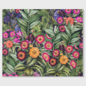 Bloemrijk Roze Eiland Weide Cadeaupapier (Vlak)