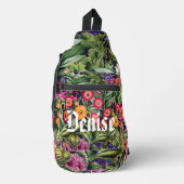 Bloemrijk Roze Eiland Weide Sling Bag (Voorkant)