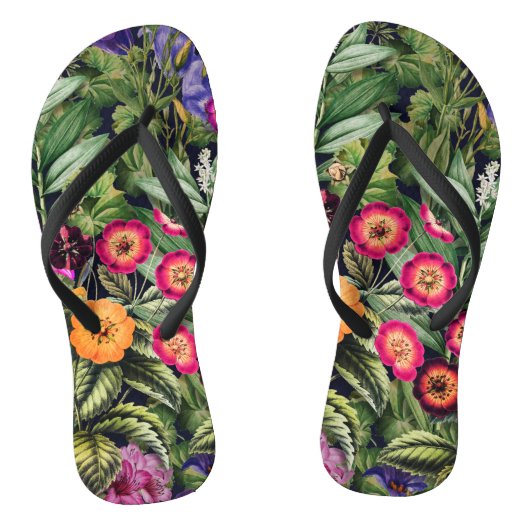 Bloemrijk Roze Eilandweide Teenslippers (Voetbed)