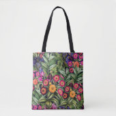 Bloemrijk Roze Eilandweide Tote Bag (Voorkant)