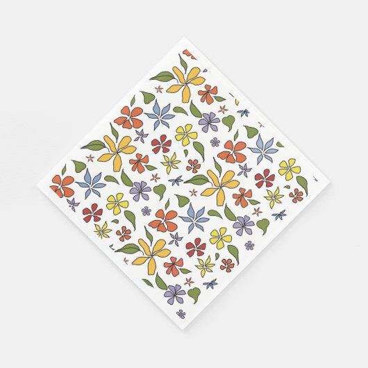 Bloemrijk servet (Hoek)