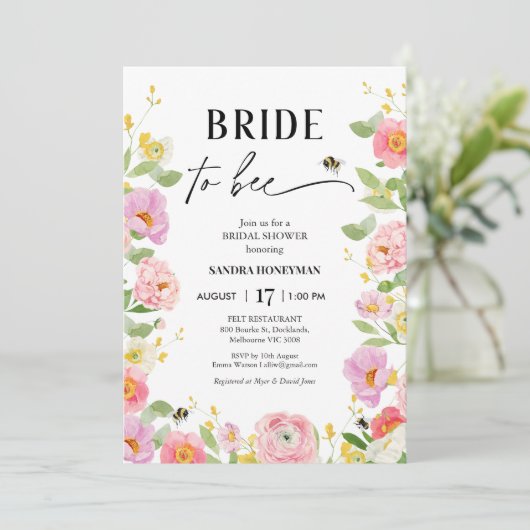 Bloemrijk veelkleurig bedoeld voor bijen Vrijgezel Kaart (Staand voorkant)