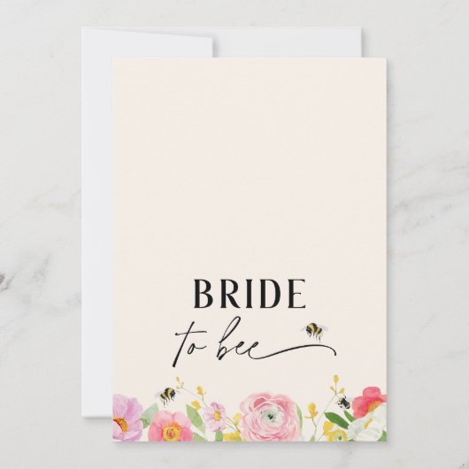 Bloemrijk veelkleurig bedoeld voor bijen Vrijgezel Kaart (Achterkant)