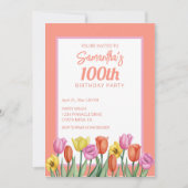 Bloemrijke 100ste verpartij kaart (Voorkant)
