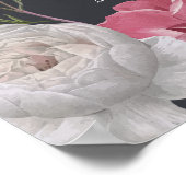 Bloemrijke 2 foto-herdenking van het leven Funeral Poster (Hoek)