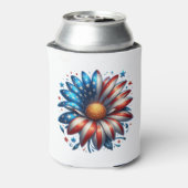 Bloemrijke 4 juli blikjeskoeler (Blikje Achterkant)