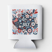 Bloemrijke 4 juli blikjeskoeler (Achterkant)