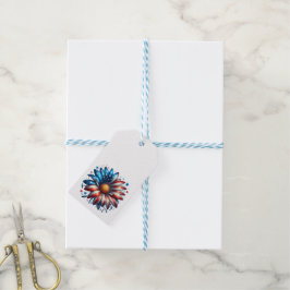 Bloemrijke 4 juli cadeaulabel