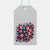 Bloemrijke 4 juli cadeaulabel (Voorkant)