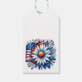 Bloemrijke 4 juli cadeaulabel (Voorkant)