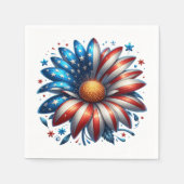 Bloemrijke 4 juli servet (Voorkant)
