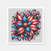 Bloemrijke 4 juli servet (Voorkant)