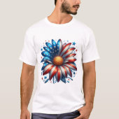 Bloemrijke 4 juli t-shirt (Voorkant)