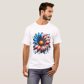 Bloemrijke 4 juli t-shirt (Voorkant volledig)