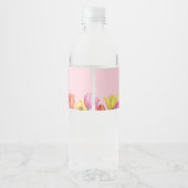 Bloemrijke 60e verjaardag  waterfles etiket (Achterkant)