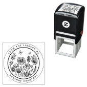 Bloemrijke aangepaste boek van de bibliotheek van  zelfinktende stempel (In situ)