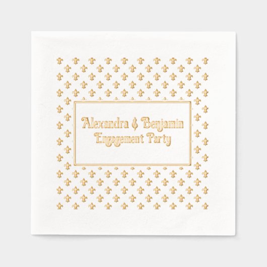 Bloemrijke achtergrond elke gelegenheid - Engageme Folie Servetten (Voorkant)