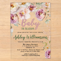 Bloemrijke Acryl Roze Meisje Baby in Bloom Shower