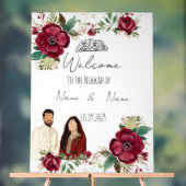 Bloemrijke acrylic Nikkah Acryl Bord (Neutraal)