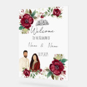 Bloemrijke acrylic Nikkah Acryl Bord (Hoek)