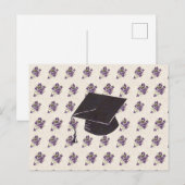 Bloemrijke afstuderen briefkaart (Voorkant / Achterkant)