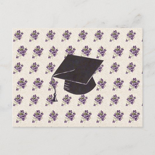 Bloemrijke afstuderen briefkaart (Voorkant)