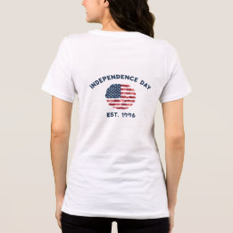 Bloemrijke Amerikaanse vlag 4 juli 1776 Tri-Blend Shirt