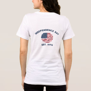 Bloemrijke Amerikaanse vlag 4 juli 1776 Tri-Blend Shirt