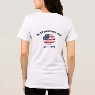 Bloemrijke Amerikaanse vlag 4 juli 1776 Tri-Blend Shirt